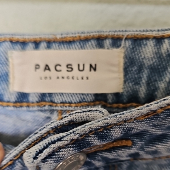PacSun Size 28 VSCO High Waisted Denim Blue Women's Shorts - Picture 4 of 7